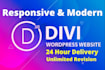 build divi website using divi builder and customize divi theme
