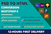 complex PSD to HTML , xd to HTML responsive with bootstrap 5