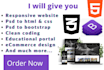 design an html, CSS, bootstrap responsive website in 24 hours