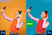 change image background, crop images,color correction and  resize