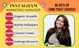 be your instagram marketing manager and do content create