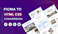 convert figma to html css bootstrap or develop a responsive front end website