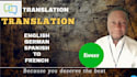 make a professional translation from english, german, spanish to french