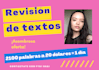 haré corrección de textos