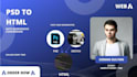 convert any image to html, psd to html with responsive