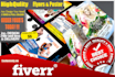 design attractive flyer, poster and postcard