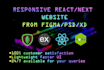 develop a responsive react, next website from PSD, figma, xd