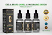 do unique cbd label, beard label, cosmetics label design