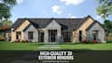 do realistic 3d exterior rendering or cgi of property