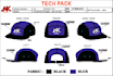 design flat sketch, mock up and tech pack of hat and cap