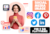 create eye catching social media images for 5 sm account