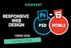 convert psd to responsive html