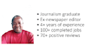 be your experienced freelance journalist