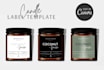 do editable candle label design template