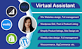be virtual assistant for wix, wordpress, shopify, weebly etc