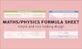 design a simple, nice looking math or physics formula sheet