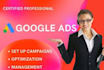 , setup and optimize your google ads, gmail ads campaigns,
