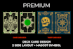design frame template for gaming card, tarot, bridge, etc