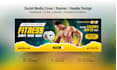 design facebook cover banner, linkedin cover, twitter header
