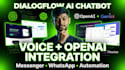 create dialogflow messenger chatbot with voice integration