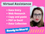 do data entry, web research and copy and paste