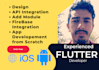 develop flutter app for android and ios with firebase and rest api