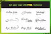 design a unique signature, cursive logo