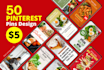 create pinterest pins design, post for blog and products