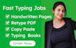 do accurate fast typing of 100 pages in 12 hours