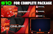 design creative twitch package, and streaming overlay