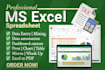 enter excel data, fix macros, vba,  pivot, chart, formula