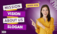 write impressive mission and vision statement, brand story