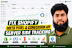 setup shopify facebook pixel, meta conversion API server side tracking
