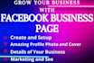 do create facebook business page and setup