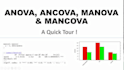 do statistcal experimental design, anova, ancova and more
