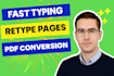 do a fast typing job, retype pages, pdf to word, fast typist