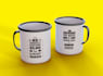 create trendy coffee mug designs typography
