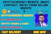 create cryptocurrency website, smart contract, erc20 token selling website