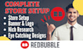 setup redbubble store and upload designs