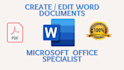 create, format, and redesign your ms word documents and PDF