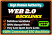 create high authority dofollow web 2 0  SEO backlinks
