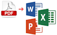 convert PDF, word, excel, ppt, CSV files
