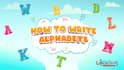 design video on how to write alphabets for kids