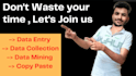 do freelance data entry, copy paste
