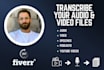transcribe audio to text
