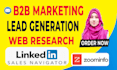 b2b lead generation web research and data entry