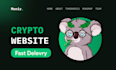 create airdrop landing page or crypto and token website