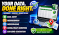 do data entry, web scraping, web research, and data extraction from google maps