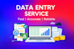 do fast and accurate data entry and web research service