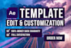 edit or customize after effects template